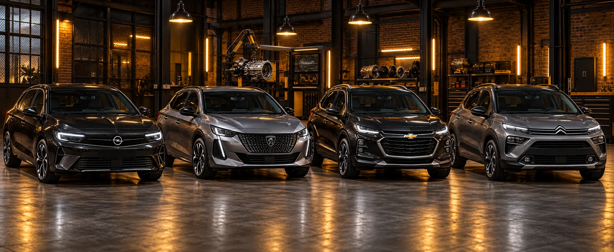 Opel, Chevrolet, Peugeot ve Citroën araçların yan yana olduğu temsili hizmet görseli